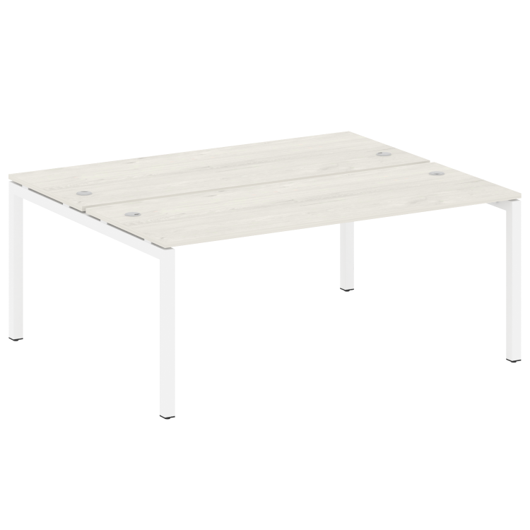 Metal System Quattro Рабочая станция на П-образном м/к 50БП.РАС-СП-2.5 Дуб Наварра/Металл Белый 1800