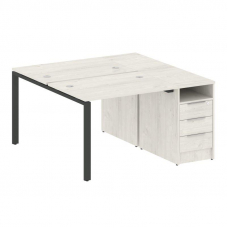 Metal System Рабочая станция с тумбой на П-образном м/к БП.РС-СТП-2.1 Дуб Наварра/Металл Антрацит 14