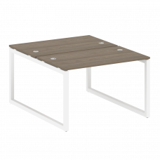 Metal System Quattro Рабочая станция на О-образном м/к 50БО.РАС-СП-2.2 Вяз Благородный/Металл Белый