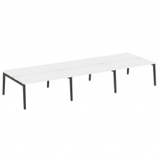 Onix Wood Рабочая станция OW.D.RS-6.4.8 Белый Бриллиант/Дуб Темный/Металл Антрацит 4740*1635*750