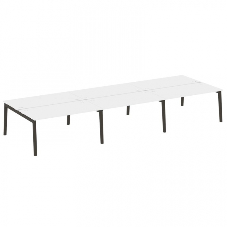 Onix Wood Рабочая станция OW.D.RS-6.4.8 Белый Бриллиант/Дуб Темный/Металл Антрацит 4740*1635*750