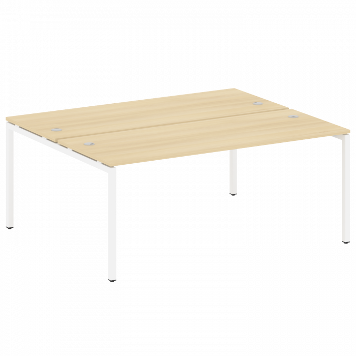 Metal System Quattro Рабочая станция на П-образном м/к 40БП.РАС-СП-2.5 Акация Лорка/Металл Белый 180