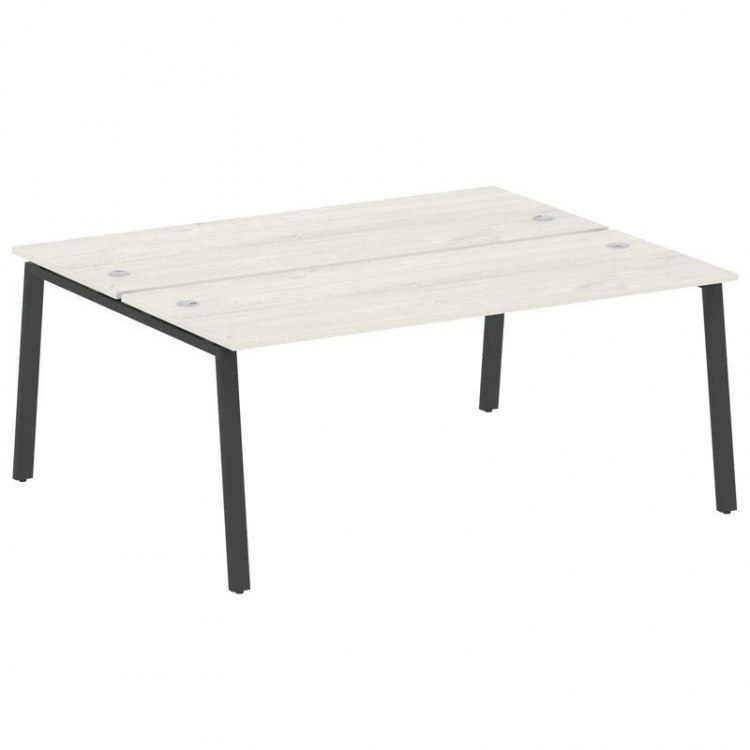 Metal System Рабочая станция на А-образном м/к БА.РАС-СП-2.5 Дуб Наварра/Металл Антрацит 1800*1475*7