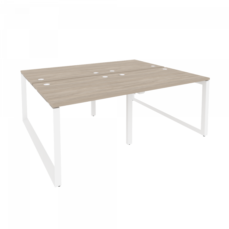 Onix Рабочая станция на О-образном м/к O.MO-D.RS-4.1.8 Дуб Аттик/Металл Белый 1960*1635*750