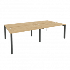 Onix Рабочая станция на П-образном м/к O.MP-D.RS-4.3.7 Тиквуд Светлый/Металл Антрацит 2760*1475*750