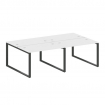 Metal System Рабочая станция на 4 места на О-образном м/к БО.СМ-4.2 Белый/Металл Антрацит 2400*1475*