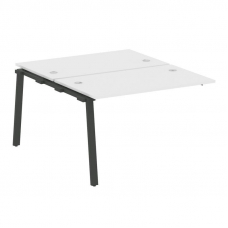 Metal System Проходной элемент рабочей станции на А-образном м/к БА.ПРС-СП-2.2 Белый/Металл Антрацит