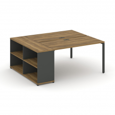 Concept Рабочая станция с опорным стеллажом CN.DRS-204 Сандал Янтарный/Антрацит/Металл Антрацит 2000