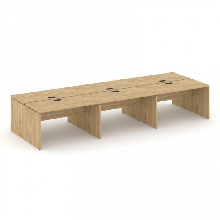 Style Project Рабочая станция 2-х сторон. SN-D.DRS-061 Тиквуд Светлый/Черная Заглушка 2940*1232*750