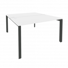 Onix Рабочая станция на П-образном м/к O.MP-D.RS-2.3.8 Белый Бриллиант/Металл Антрацит 1380*1635*750