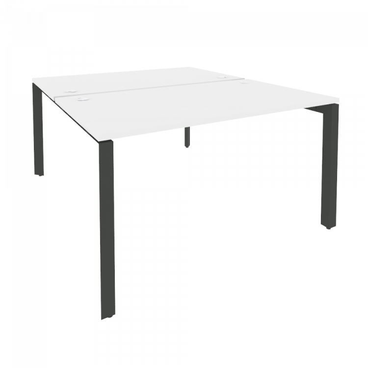 Onix Рабочая станция на П-образном м/к O.MP-D.RS-2.3.8 Белый Бриллиант/Металл Антрацит 1380*1635*750
