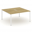 Concept Рабочая станция на 2 места CN.DRS-004 Дуб Винченцо/Металл Белый 1580*1480*750