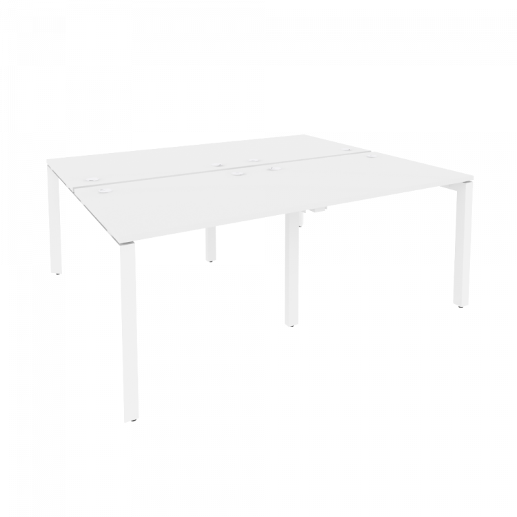 Onix Рабочая станция на П-образном м/к O.MP-D.RS-4.1.8 Белый Бриллиант/Металл Белый 1960*1635*750