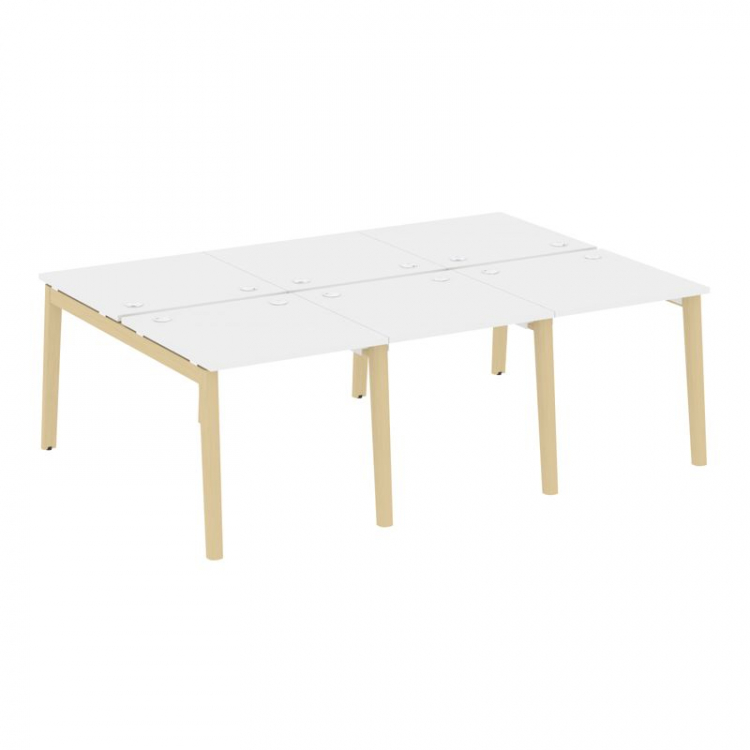 Onix Wood Рабочая станция OW.D.RS-6.0.8 Белый Бриллиант/Дуб Светлый/Металл Белый 2340*1635*750