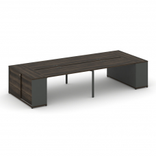 Concept Рабочая станция с опорными шкафами-купе CN.DRS-279 A Дуб Мали/Антрацит/Металл Антрацит 3600*