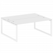 Metal System Quattro Рабочая станция на О-образном м/к 50БО.РАС-СП-2.5 Белый/Металл Белый 1800*1475*