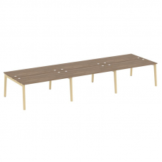 Onix Wood Рабочая станция OW.D.RS-6.4.7 Дуб Аризона/Дуб Светлый/Металл Белый 4740*1475*750