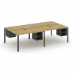 Concept Рабочая станция двухсторонняя с подвесными тумбами на 4 места CN.DRS-125 Дуб Винченцо/Антрац