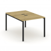 Concept Рабочая станция на 2 места CN.DRS-001 Дуб Винченцо/Металл Черный 980*1480*750