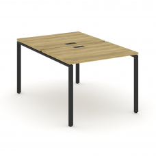 Concept Рабочая станция на 2 места CN.DRS-001 Дуб Винченцо/Металл Черный 980*1480*750