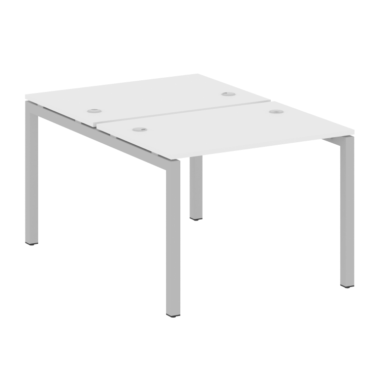 Metal System Quattro Рабочая станция на П-образном м/к 50БП.РАС-СП-2.1 Белый/Металл Серый 1000*1475*
