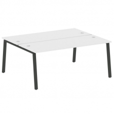 Metal System Рабочая станция на А-образном м/к БА.РАС-СП-2.5 Белый/Металл Антрацит 1800*1475*750