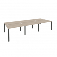 Onix Рабочая станция на П-образном м/к O.MP-D.RS-6.2.7 Дуб Аттик/Металл Антрацит 3540*1475*750