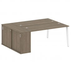 Metal System Рабочая станция с шкафом-купе на А-образном м/к БА.РС-СШК-1.4 Т Вяз Благородный/Металл