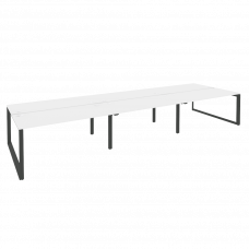 Onix Рабочая станция на О-образном м/к O.MO-D.RS-6.4.7 Белый Бриллиант/Металл Антрацит 4740*1475*750