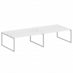 Metal System Quattro Рабочая станция на 4 места на О-образном м/к 40БО.СМ-4.5 Белый/Металл Серый 360