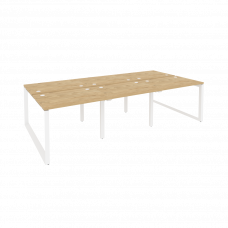 Onix Рабочая станция на О-образном м/к O.MO-D.RS-6.1.7 Тиквуд Светлый/Металл Белый 2940*1475*750