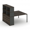 Concept Рабочая станция с опорным распаш. шкафом с надставкой выс. CN.DRS-229 A Дуб Мали/Антрацит/Ме