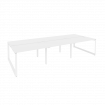 Onix Рабочая станция на О-образном м/к O.MO-D.RS-6.2.7 Белый Бриллиант/Металл Белый 3540*1475*750