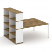 Concept Рабочая станция с опорным стеллажом с надставкой выс. CN.DRS-216 Сандал Янтарный/Белый Брилл