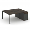 Concept Рабочая станция с 1 опорной тумбой CN.DRS-405 A Дуб Мали/Антрацит/Металл Антрацит 1400*1480*