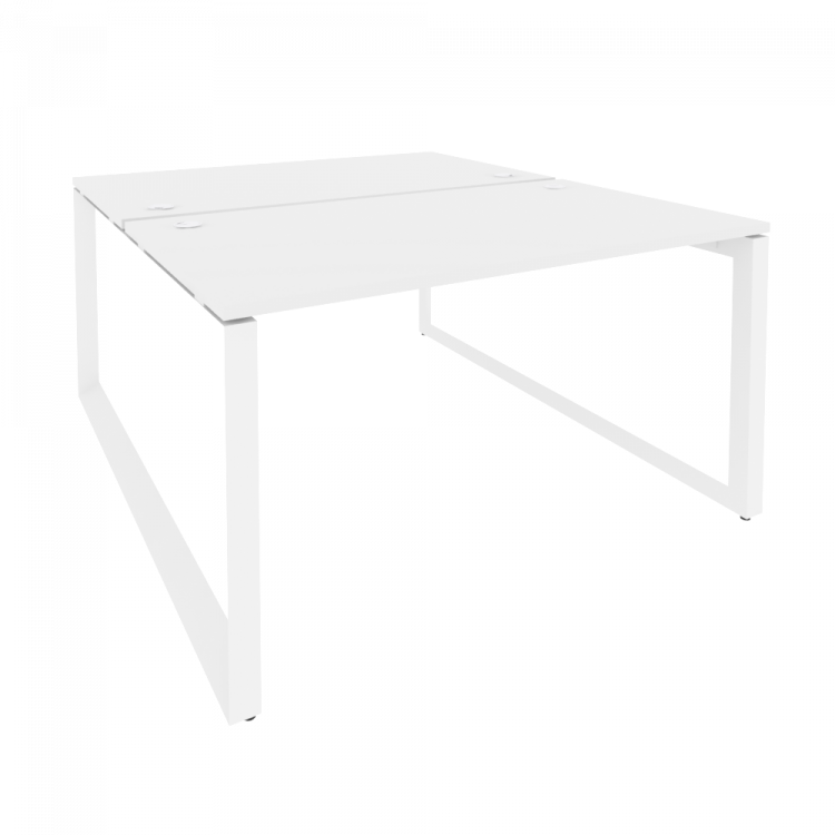 Onix Рабочая станция на О-образном м/к O.MO-D.RS-2.3.8 Белый Бриллиант/Металл Белый 1380*1635*750