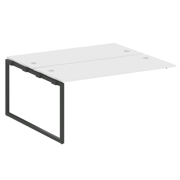 Metal System Quattro Проходной элемент рабочей станции на О-образном м/к 40БО.ПРС-СП-2.4 Белый/Метал