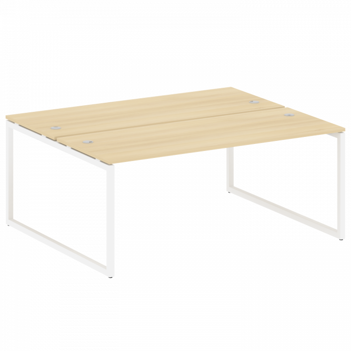 Метал Систем Куатро Рабочая станция на О-образном м/к 40БО.РАС-СП-2.5 Акация Лорка/Металл Белый 1800