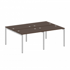 Metal System Quattro Рабочая станция на 4 места на П-образном м/к 40БП.СМ-4.1 Венге Цаво/Металл Серы