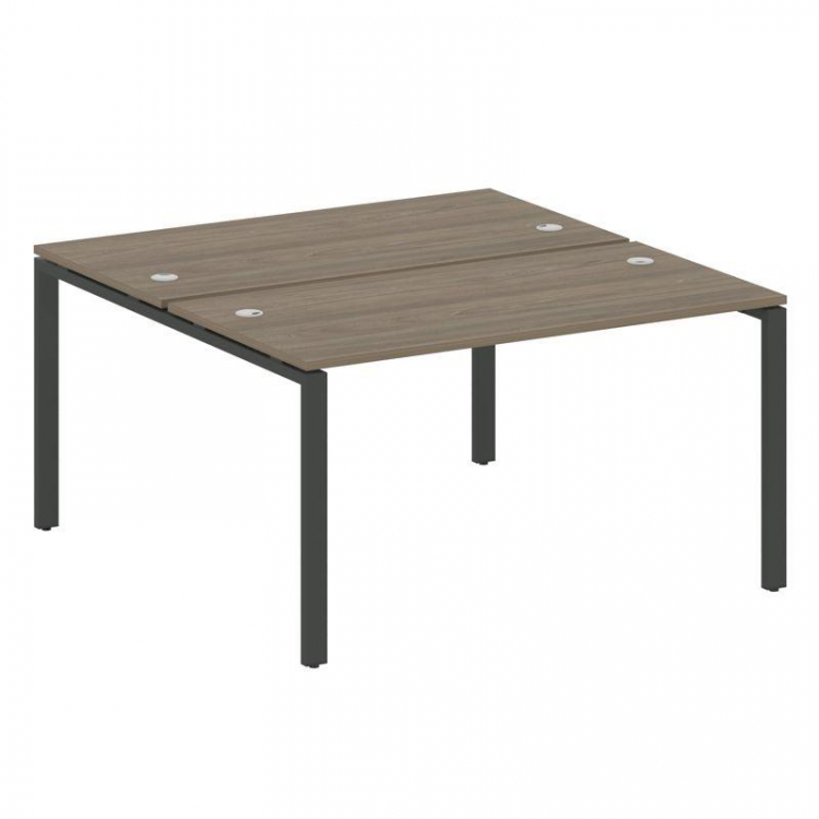 Metal System Рабочая станция на П-образном м/к БП.РАС-СП-2.3 Вяз Благородный/Металл Антрацит 1400*14