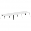 Metal System Рабочая станция на 6 мест на А-образном м/к БА.СМ-6.4 Белый/Металл Антрацит 4800*1475*7