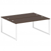 Metal System Рабочая станция на О-образном м/к БО.РАС-СП-2.5 Венге Цаво/Металл Белый 1800*1475*750