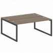 Metal System Quattro Рабочая станция на О-образном м/к 50БО.РАС-СП-2.5 Вяз Благородный/Металл Антрац