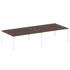 Metal System Quattro Рабочая станция на 4 места на П-образном м/к 40БП.СМ-4.5 Венге Цаво/Металл Белы