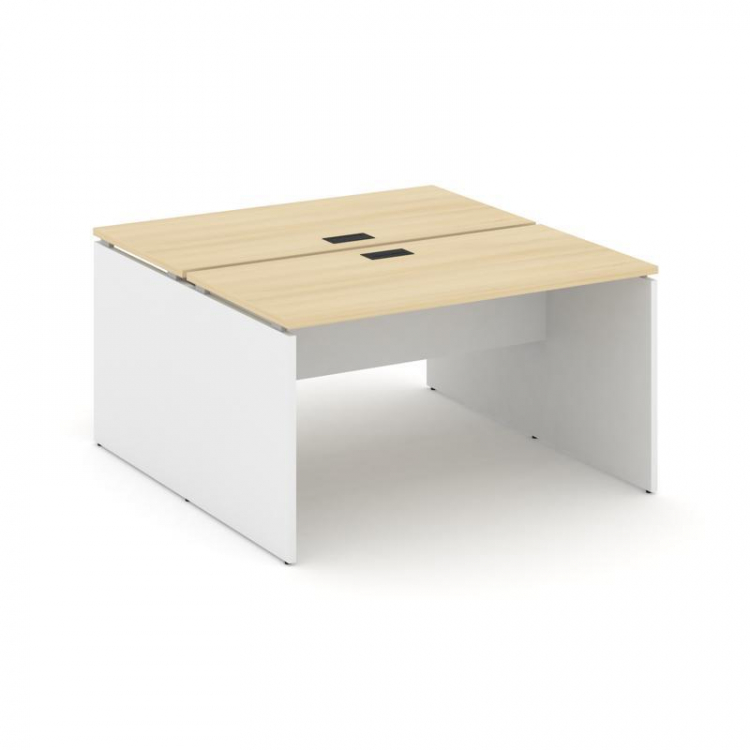 Style Project Рабочая станция 2-х сторон. SN-D.DRS-012 Акация Лорка/Белый/Черная Заглушка 1180*1432*