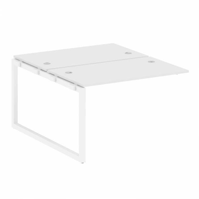 Метал Систем Куатро Проходной элемент рабочей станции на О-образном м/к 50БО.ПРС-СП-2.2 Белый/Металл