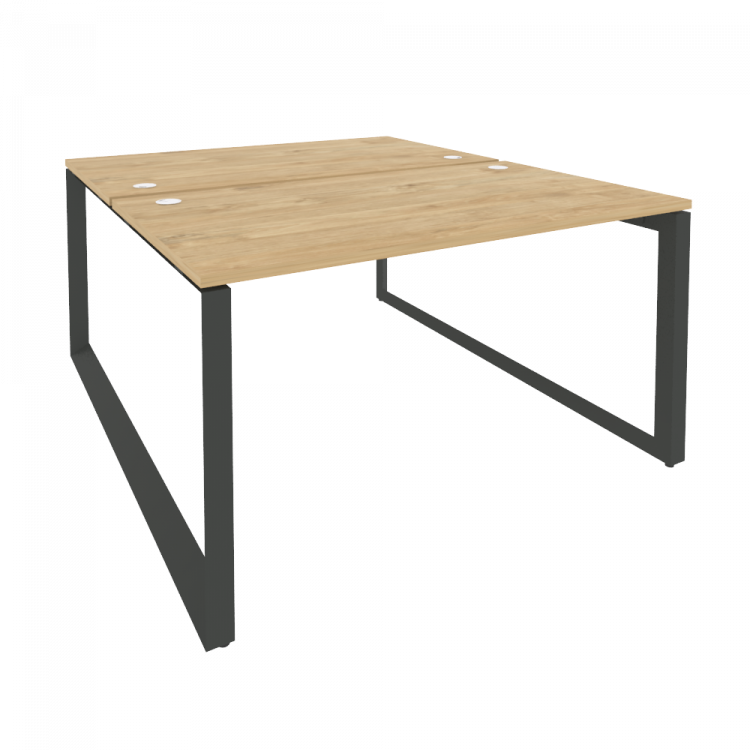Onix Рабочая станция на О-образном м/к O.MO-D.RS-2.3.8 Тиквуд Светлый/Металл Антрацит 1380*1635*750