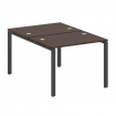 Metal System Рабочая станция на П-образном м/к БП.РАС-СП-2.1 Венге Цаво/Металл Антрацит 1000*1475*75