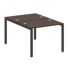 Metal System Рабочая станция на П-образном м/к БП.РАС-СП-2.1 Венге Цаво/Металл Антрацит 1000*1475*75