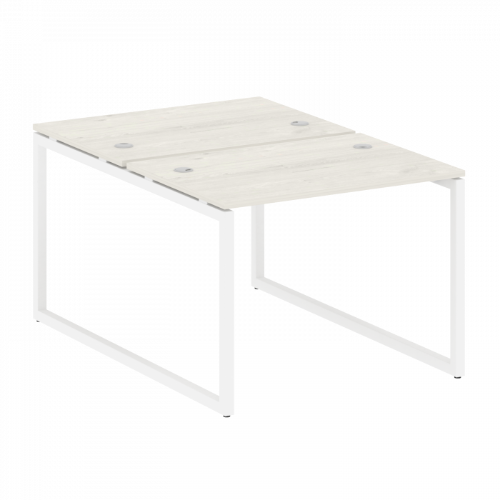 Metal System Quattro Рабочая станция на О-образном м/к 40БО.РАС-СП-2.1 Дуб Наварра/Металл Белый 1000